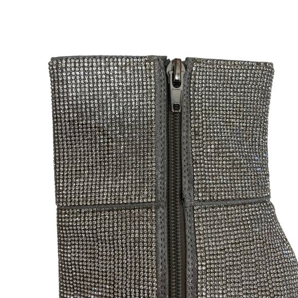 Steve Madden Winona Rhinestone Embellished Stiletto Heel Bootie Womens 8 AS IS - Picture 6 of 13